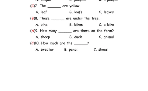 No.112名词专项练习题②答案解析_初中英语语法_最全初中英语语法习题_No.112名词专项练习题②