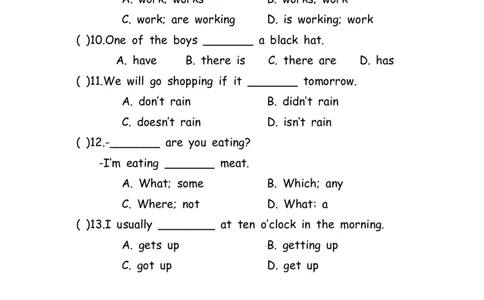 No.53一般现在时练习题①_初中英语语法_最全初中英语语法习题_No.53一般现在时练习题①