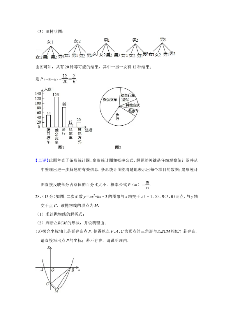 2015年青海省中考数学试卷（含解析版）_中考真题_2.数学中考真题2015-2024年_地区卷_青海数学10-21