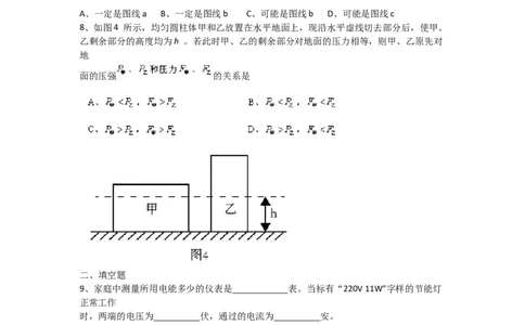 2015年上海市中考物理试题及答案(Word)_中考真题_4.物理中考真题2015-2024年_地区卷_上海中考物理08-21