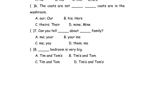 No.113代词专项练习题①_初中英语语法_最全初中英语语法习题_No.113代词专项练习题①