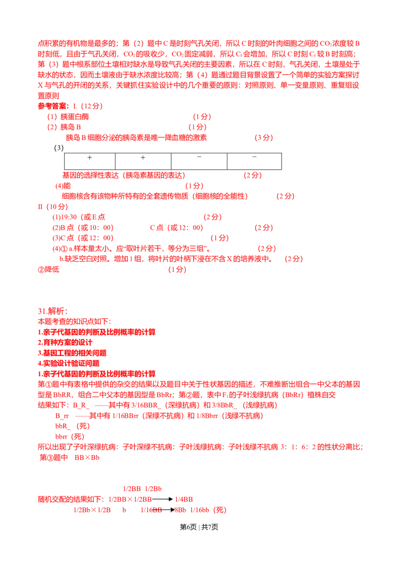 2009年高考生物试卷（四川）（解析卷）_1.高考2025全国各省真题+答案_01.2008-2024全国高考真题（按省份分类）_18.四川_2008-2024&middot;（四川）生物高考真题