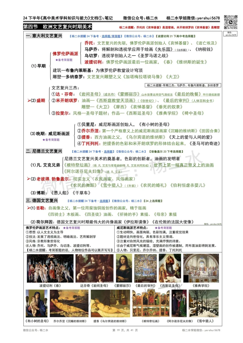 ①《高中美术》重点笔记❗️_4-教培资料-26年最新资料-同步更新_初中高中教资_03科三专项（进去保存报考的学科即可）_01科目三FB网课、三色速记手册、知识点导图等推荐