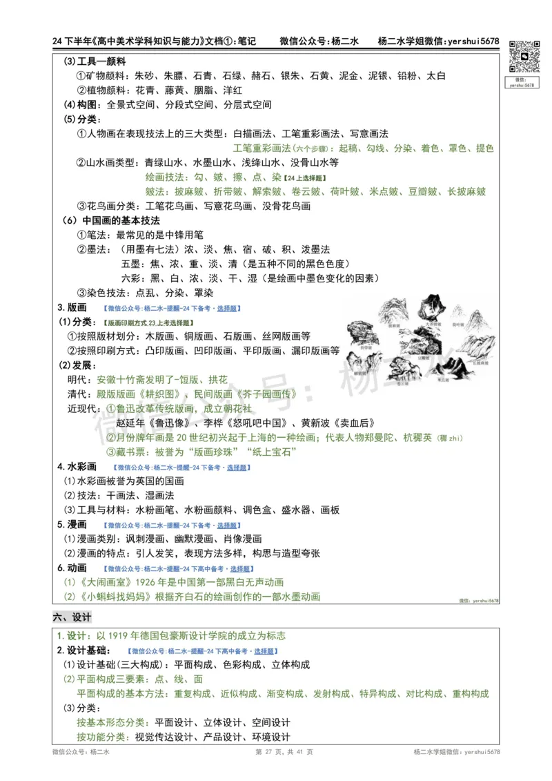 ①《高中美术》重点笔记❗️_4-教培资料-26年最新资料-同步更新_初中高中教资_03科三专项（进去保存报考的学科即可）_01科目三FB网课、三色速记手册、知识点导图等推荐