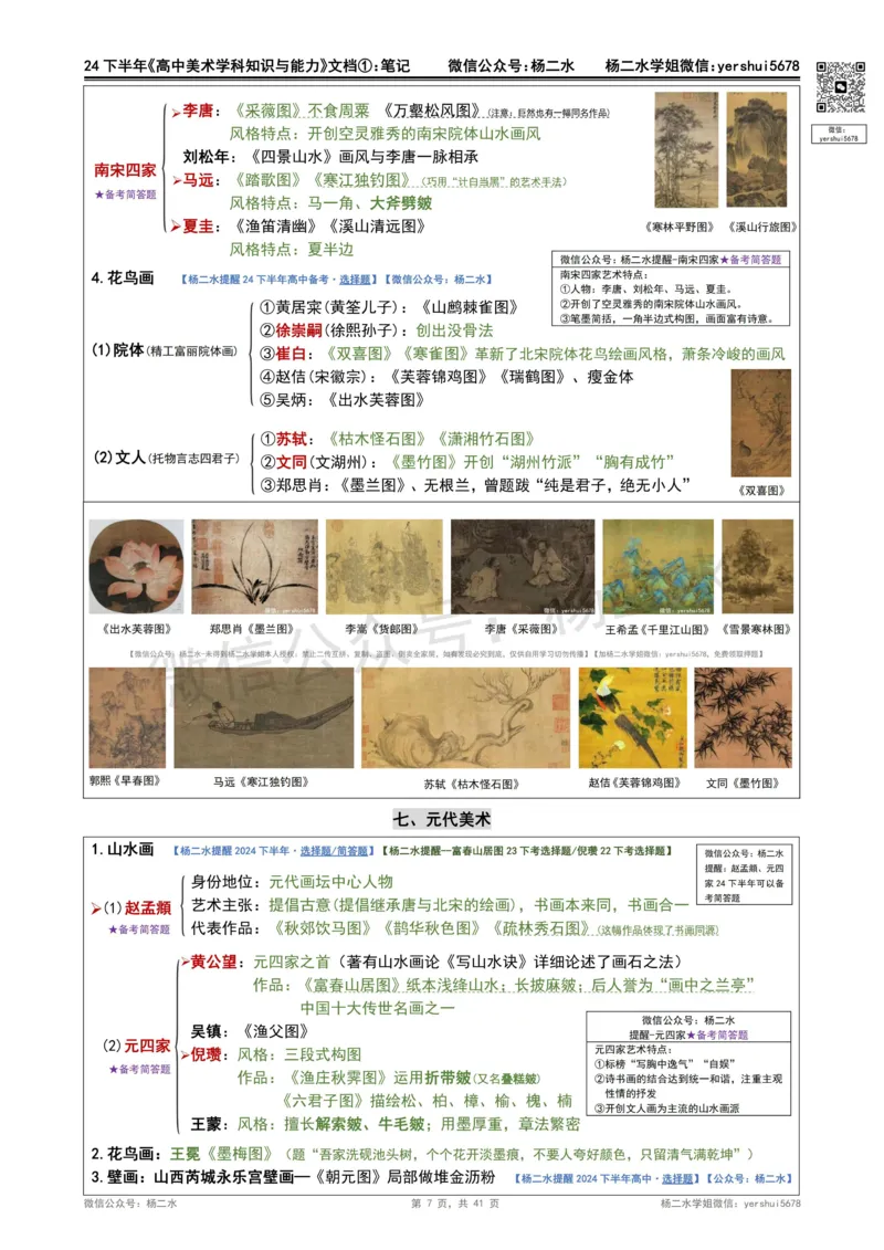 ①《高中美术》重点笔记❗️_4-教培资料-26年最新资料-同步更新_初中高中教资_03科三专项（进去保存报考的学科即可）_01科目三FB网课、三色速记手册、知识点导图等推荐