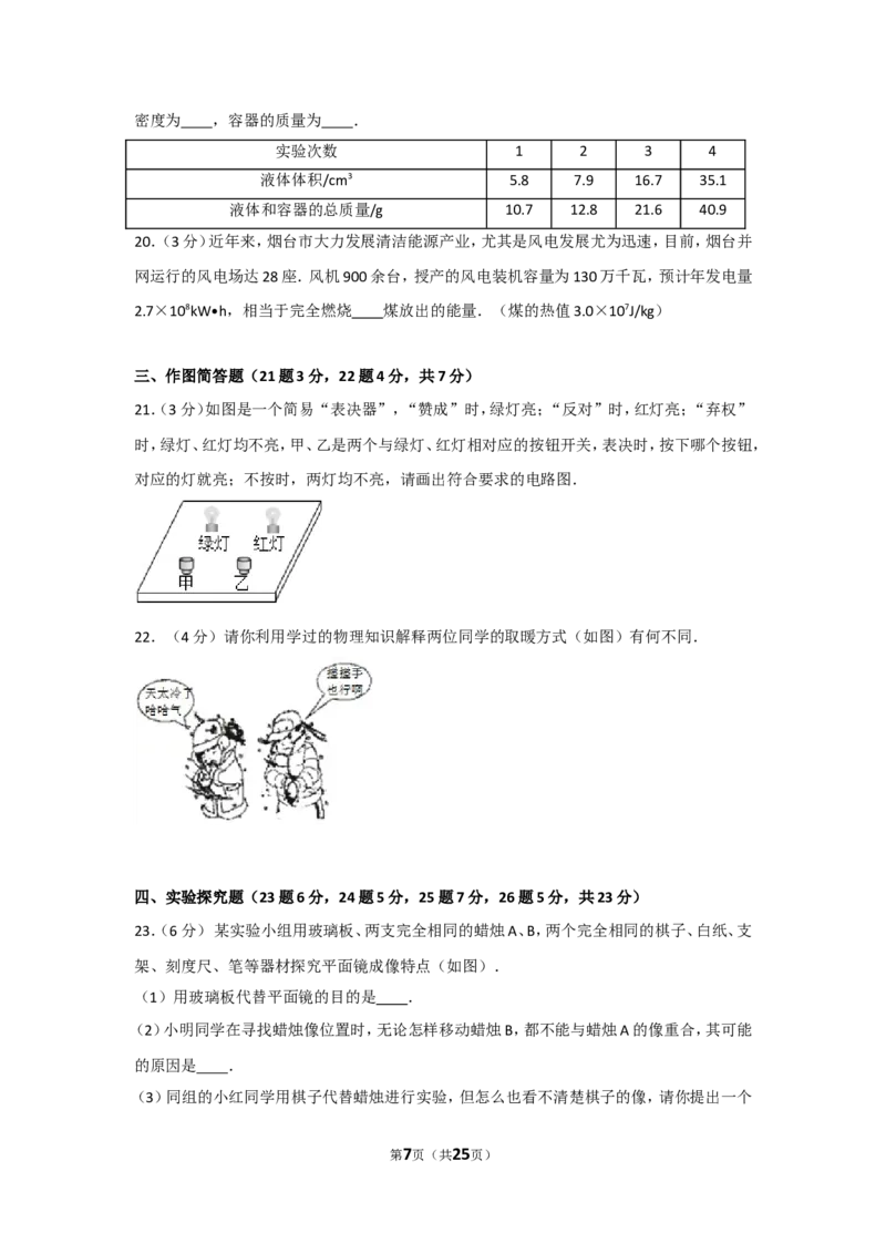 2014年山东省烟台市中考物理试卷及答案_中考真题_4.物理中考真题2015-2024年_地区卷_山东省_烟台中考物理08-21