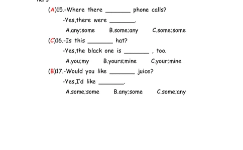 No.184代词练习题答案解析_初中英语语法_最全初中英语语法习题_No.184代词练习题