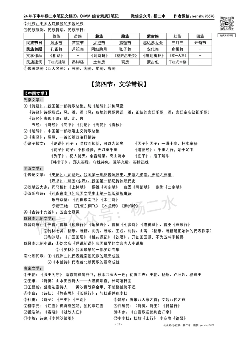 ①《中学综合素质》笔记❗️_4-教培资料-26年最新资料-同步更新_初中高中教资_2025下中学教资笔试_04科一科二重点笔记_杨二水_中学科一综合素质-笔记（25下通用）
