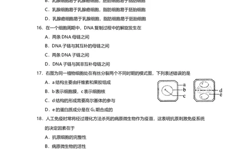 2011年高考生物试卷（上海）（解析卷）_1.高考2025全国各省真题+答案_01.2008-2024全国高考真题（按省份分类）_31.上海_2008-2022&middot;（上海）生物高考真题