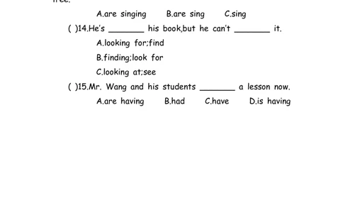 No.169现在进行时练习题①_初中英语语法_最全初中英语语法习题_No.169现在进行时练习题①