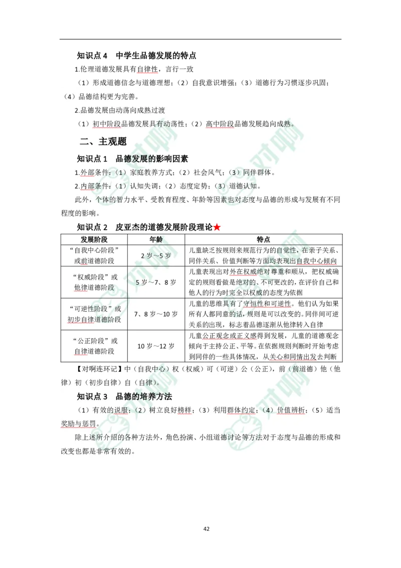 中学教育知识与能力考前必备知识点清单_4-教培资料-26年最新资料-同步更新_科一科二电子资料合集中小幼（笔记真题知识点汇总等）文件多，按需保存_高频考点专项