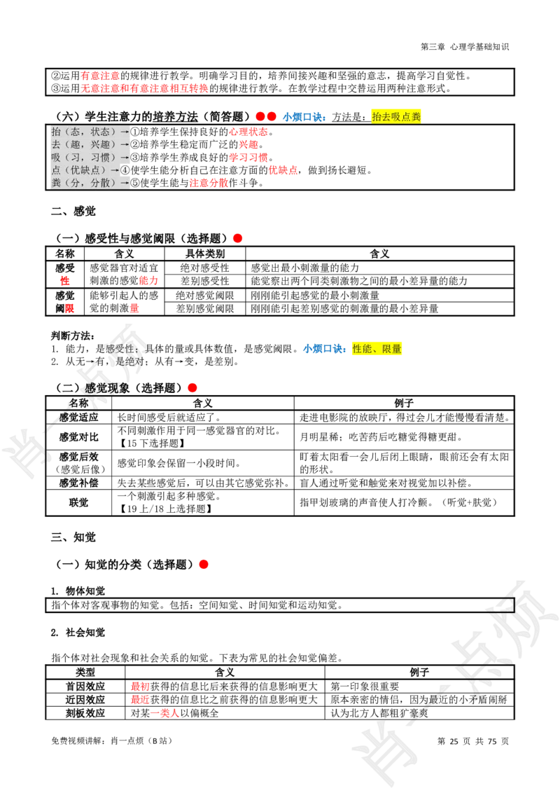 ①小学科二系统知识讲义-2025下肖一点烦_4-教培资料-26年最新资料-同步更新_小学教资_小学冲刺急救包_11.肖一点烦笔记+讲义_小学