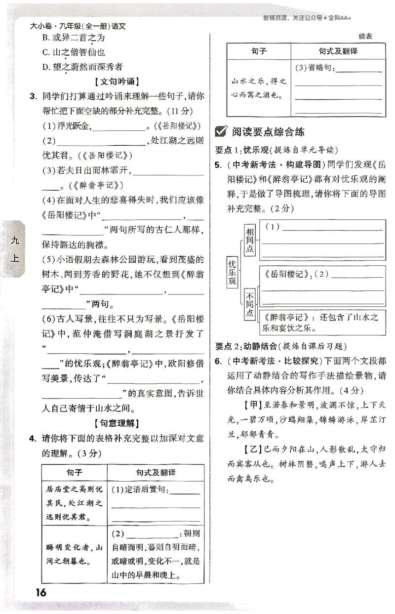 2026《万唯大小卷&bull;语文》9全周测小卷_2026万唯系列预习复习_2026版初中《万唯大小卷》9年级全册（全科多版本）_2026《万唯大小卷&bull;语文》9全