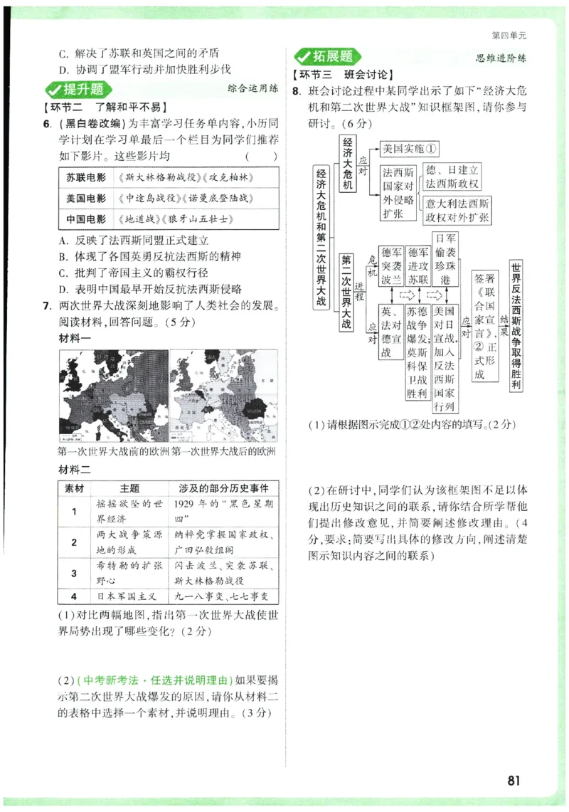 2026《初中历史情境题新考法》九年级全册_2026万唯系列预习复习_2026版初中《万唯情景题》与中考新考法9年级全册（历史）