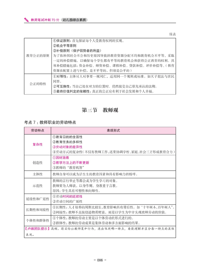 《教资笔试冲刺70分&middot;幼儿园综合素质》_4-教培资料-26年最新资料-同步更新_幼儿教资_幼儿冲刺急救包_5.L姨冲刺70分[急救班]_教资笔试L姨冲刺70-幼儿