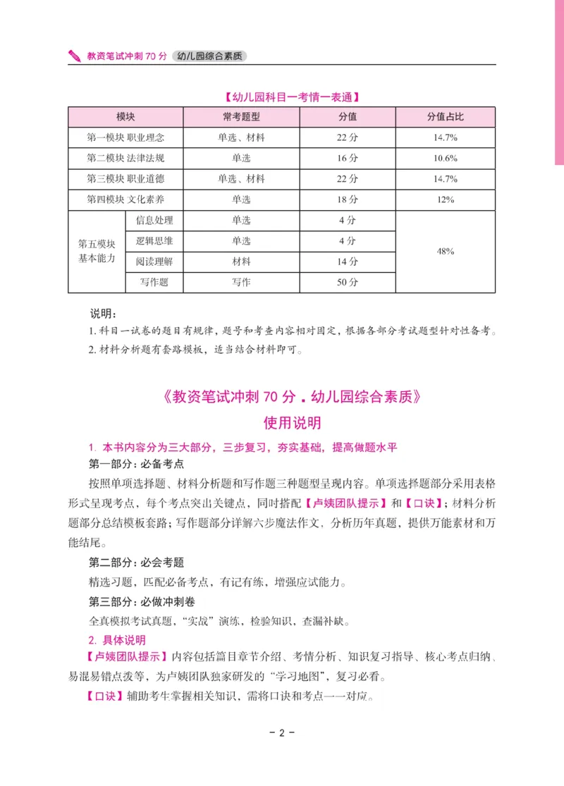 《教资笔试冲刺70分&middot;幼儿园综合素质》_4-教培资料-26年最新资料-同步更新_幼儿教资_幼儿冲刺急救包_5.L姨冲刺70分[急救班]_教资笔试L姨冲刺70-幼儿