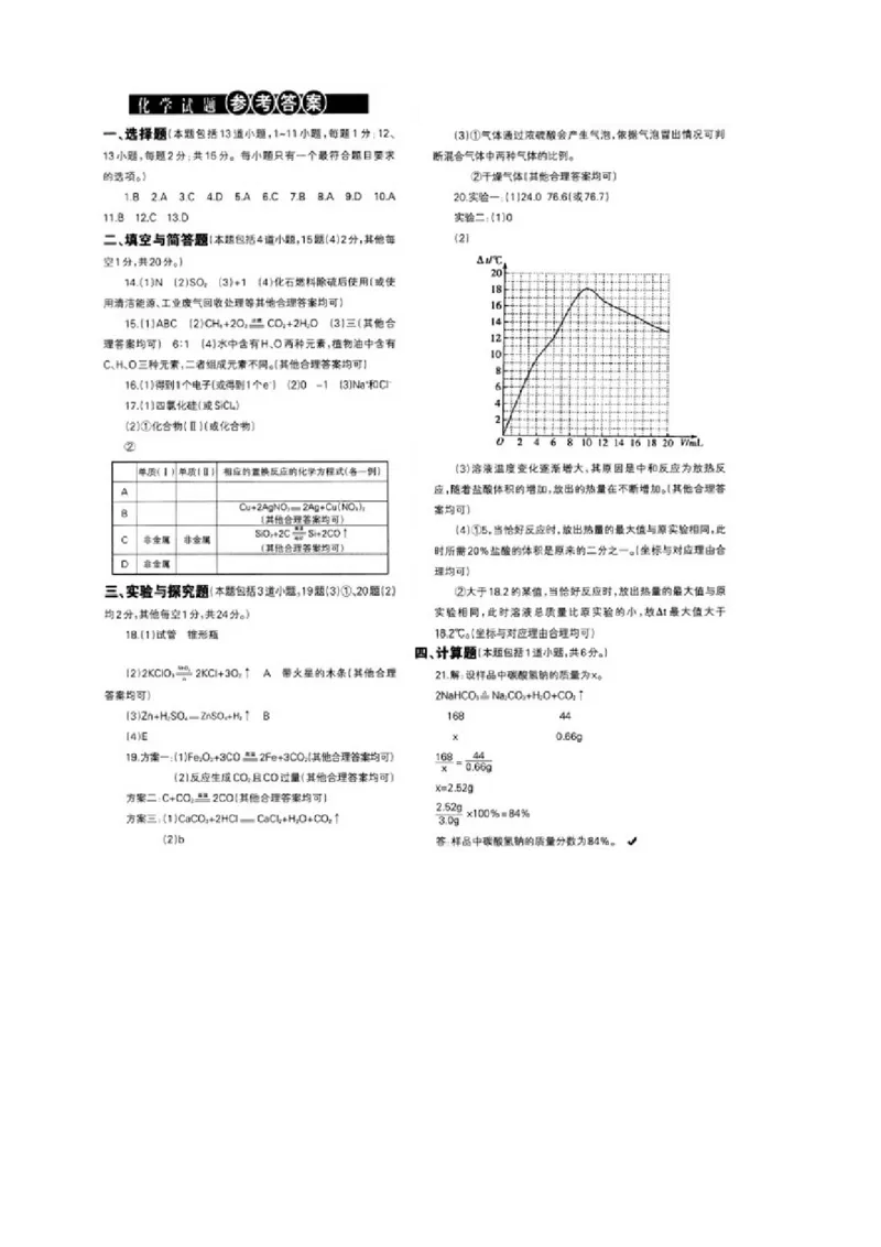 2015年辽宁省沈阳市中考化学试题及答案_中考真题_5.化学中考真题2015-2024年_地区卷_辽宁化学_辽宁化学_沈阳化学08-22
