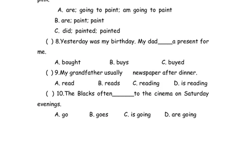 No.29时态综合练习题_初中英语语法_最全初中英语语法习题_No.29时态综合练习题