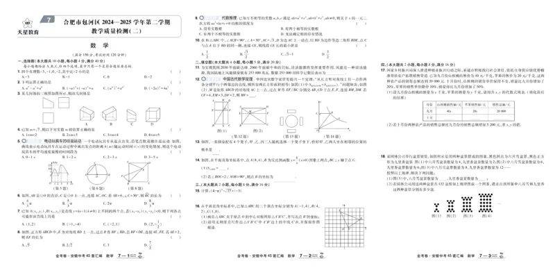 2026《中考数学45套》安徽_45套中招_2025《中考数学45套》安徽