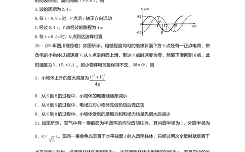 2009年高考物理真题（四川）（解析卷）_1.高考2025全国各省真题+答案_01.2008-2024全国高考真题（按省份分类）_18.四川_2008-2024&middot;（四川）物理高考真题