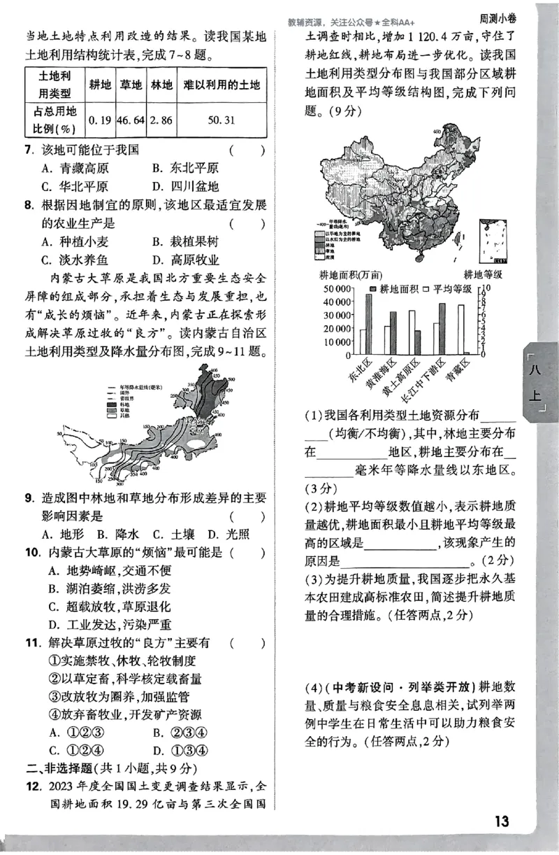 2026《万唯大小卷&bull;地理》8全周测小卷(RJ)_2026万唯系列预习复习_2026版初中《万唯大小卷》8年级上册（全科多版本）_2026《万唯大小卷&bull;地理》8全(RJ)
