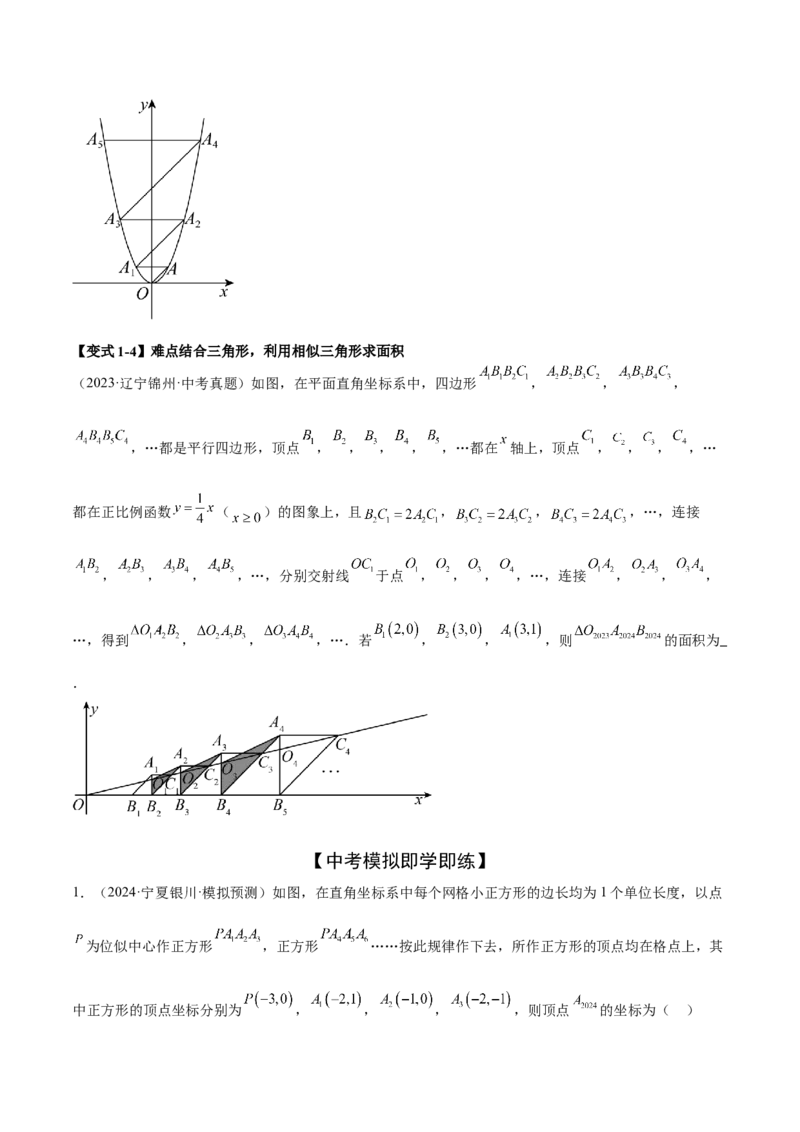 难点04坐标系与函数中的规律、图象、动点、面积问题（4大热考题型）原卷版_2数学总复习_2025中考复习资料_2025年中考数学一轮知识梳理