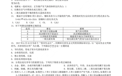 2018年湖南省衡阳市中考化学真题及答案_中考真题_5.化学中考真题2015-2024年_地区卷_湖南省_衡阳化学16-22