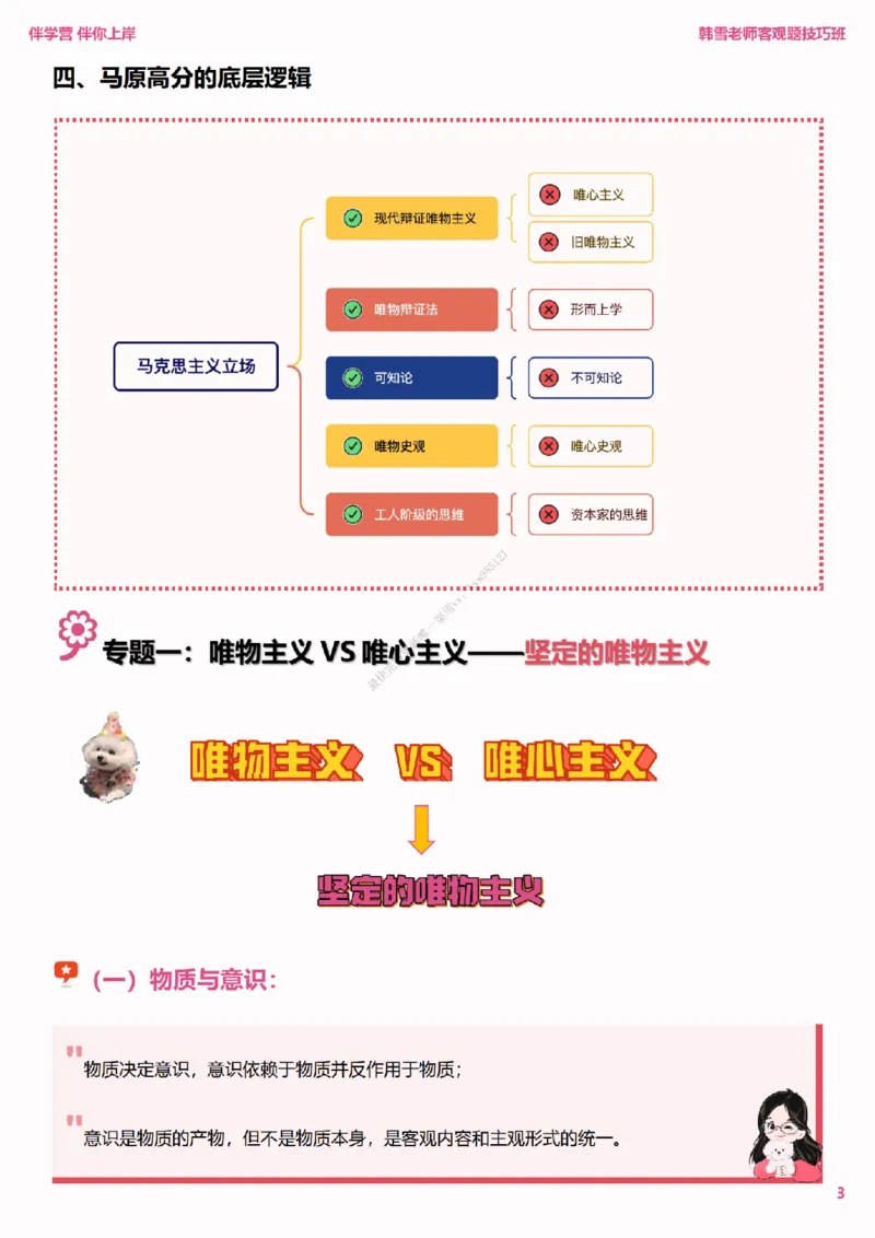 25考研政治韩雪老师马原选择题技巧讲义（伴学营内部讲义）_2026考公资料_（49）政治理论合集_政治理论合集_2025考研政治_03.肖秀荣_01.韩雪_03.冲刺押题_00.课件汇总