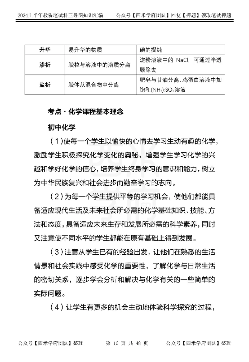 初中化学_4-教培资料-26年最新资料-同步更新_初中高中教资_03科三专项（进去保存报考的学科即可）_01科目三FB网课、三色速记手册、知识点导图等推荐_初中
