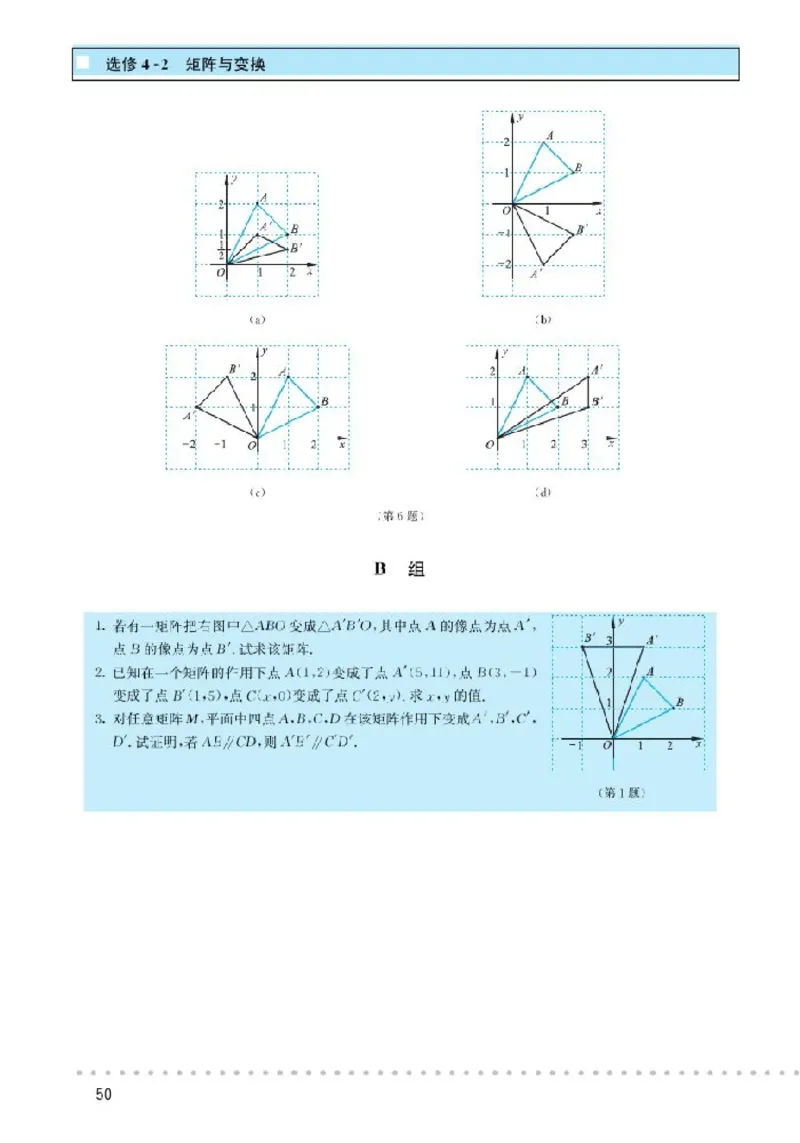 北师大高中数学选修4-2矩阵与变换_4-教培资料-26年最新资料-同步更新_初中高中教资_03科三专项（进去保存报考的学科即可）_02科三专项（笔记真题思维导图教学设计版本二）