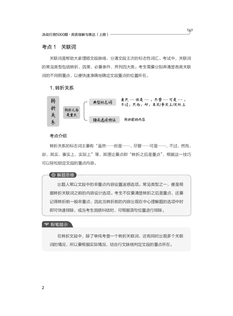 公务员考试辅导用书&middot;决战行测5000题（言语理解与表达）（上册）2025版_26吉林考备考资料包_11省考刷题包_04决战行测5000题_行测5000题2024年6月版次