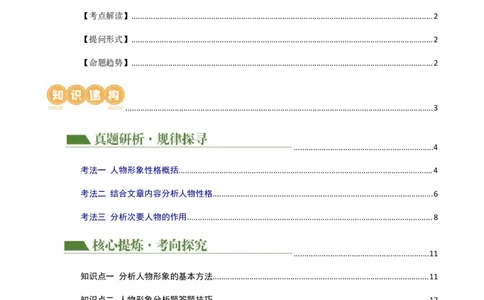 专题20人物形象探究（讲练）（全国通用）（原卷版）_120中考语文全套复习_中考语文复习总复习_二轮复习资料_完2024年中考语文二轮复习课件+讲义+练习（全国通用）