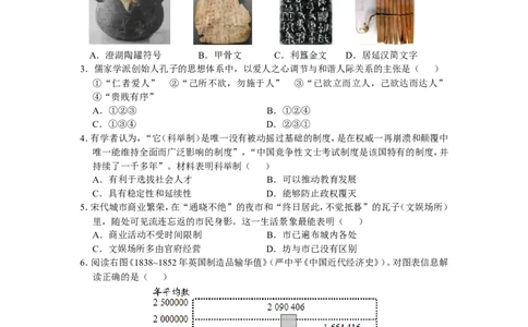 2019年江苏省苏州市中考历史试题及答案_中考真题_6.历史中考真题2015-2024年_地区卷_江苏省_苏州历史08-22