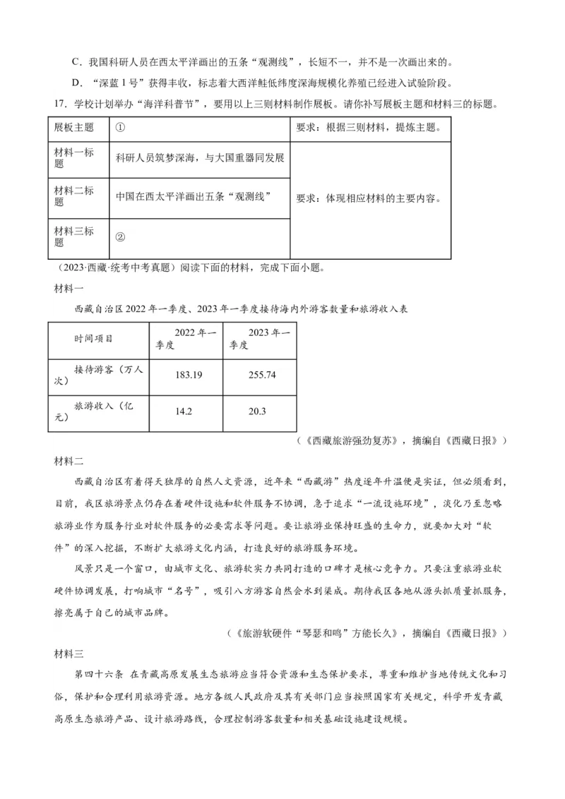 考点14非连续性和文本（二）（原卷版）（全国专用）_120中考语文全套复习_中考语文复习总复习_一轮复习资料_完2024年中考语文一轮总复习重难点讲义+练习（全国通用）_考点练