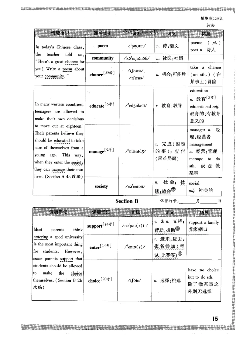 情景串记词汇-九英_2026万唯系列预习复习_2026版初中《万唯情景题》与中考新考法9年级上册（英语）