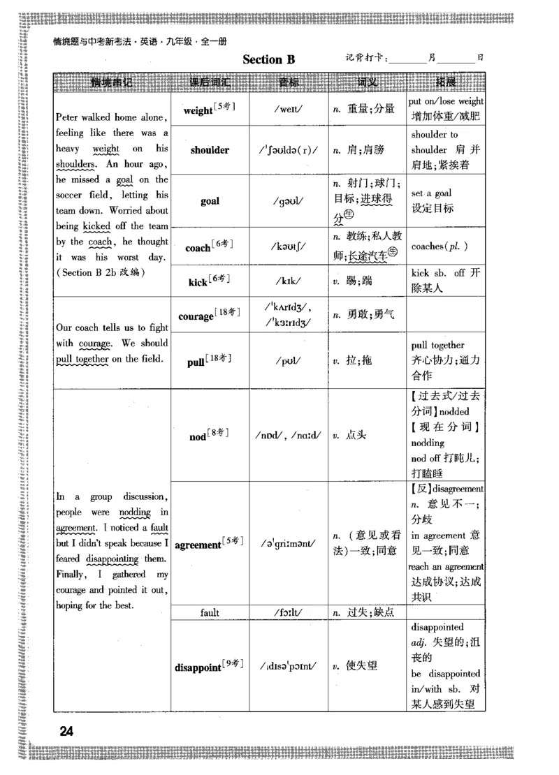情景串记词汇-九英_2026万唯系列预习复习_2026版初中《万唯情景题》与中考新考法9年级上册（英语）