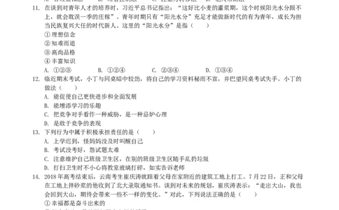 2019临沂市中考政治试题及答案_中考真题_7.政治中考真题2015-2024年_地区卷_山东省_临沂政治10-21