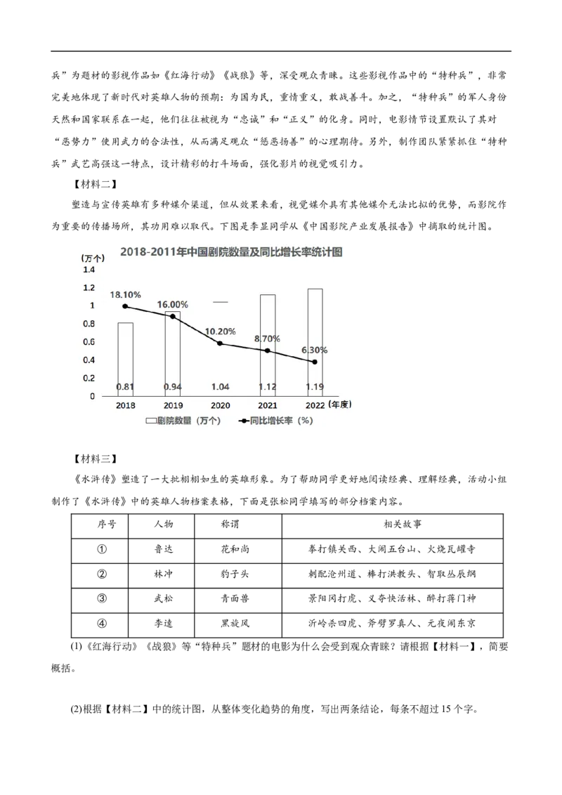 热点06综合性学习、语言运用（三题型二十五考点）（全国通用）（原卷版）_120中考语文全套复习_中考语文复习总复习_二轮复习资料_完2024年中考语文专题练习（全国通用）_热点
