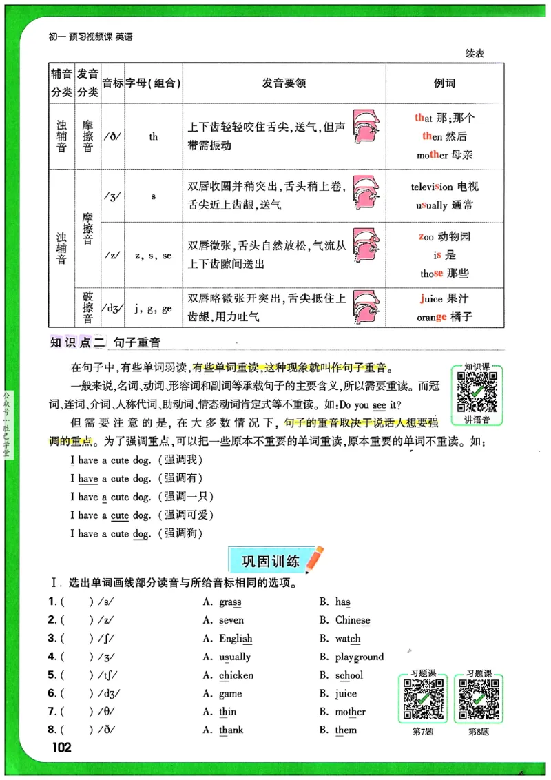 万唯《初一预习视频课》英语_2026万唯系列预习复习_2025版《万唯初中预习视频课》789年级上册多版本_2025版万唯新初一预习视频课英语人教版
