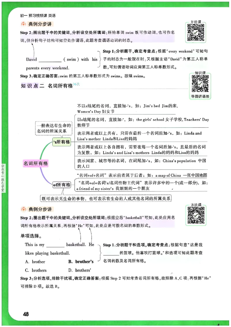 万唯《初一预习视频课》英语_2026万唯系列预习复习_2025版《万唯初中预习视频课》789年级上册多版本_2025版万唯新初一预习视频课英语人教版