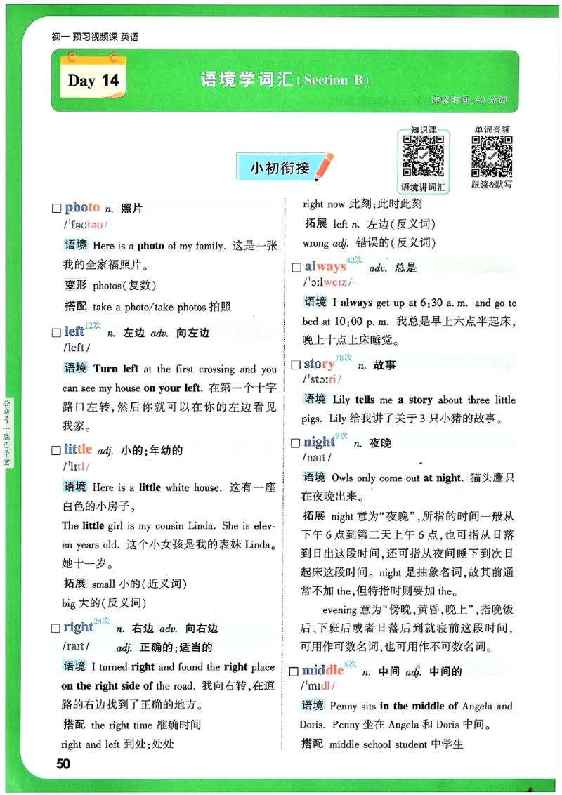 万唯《初一预习视频课》英语_2026万唯系列预习复习_2025版《万唯初中预习视频课》789年级上册多版本_2025版万唯新初一预习视频课英语人教版