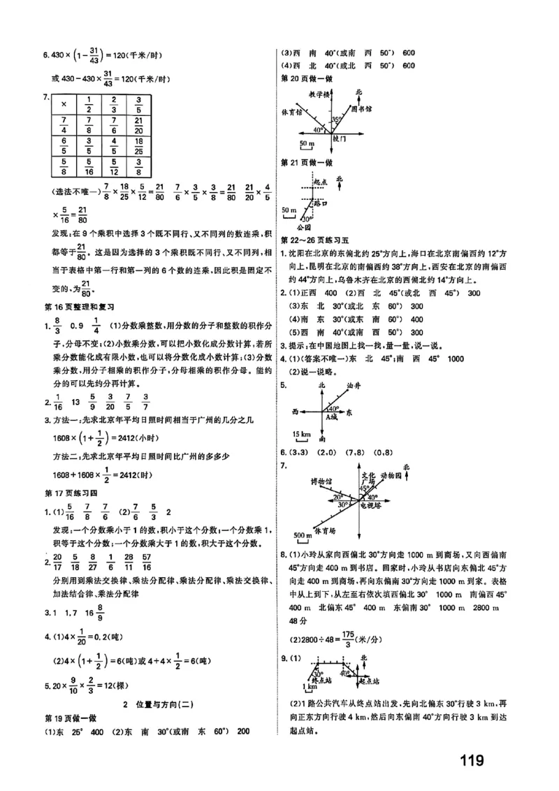 六上人教数学《课堂笔记》_2025秋《全能课堂课堂笔记》数学人教1-6