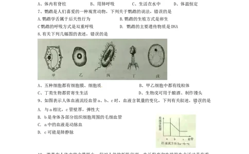2017年菏泽市中考生物试题含答案_中考真题_8.生物中考真题2015-2024年_地区卷_山东省_菏泽生物10-22
