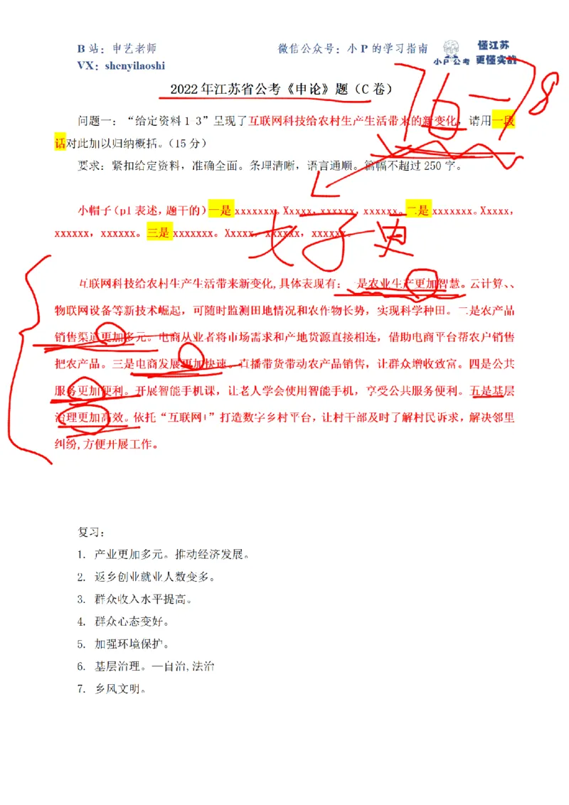 2022年江苏省公考C卷第1题_2026考公资料_（12）小p公考_2025合集_申论申艺（小P公考）公众号：上岸总站_申艺申论讲义_2025年江苏省考申论全程班Day6