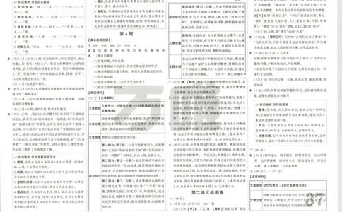 答案_2026万唯系列预习复习_2026版初中《万唯周末检测小卷》8年级上册（语数外）_2025秋万唯周末小测卷语文8年级上册