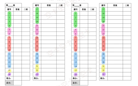 肖八刷题表（彩色打印）_2026考公资料_（49）政治理论合集_政治理论合集_2025考研政治pdf（笔记）_肖秀荣考研政治_24肖秀荣_2024肖四浓缩背诵笔记_空卡爷四资料汇总_刷题表