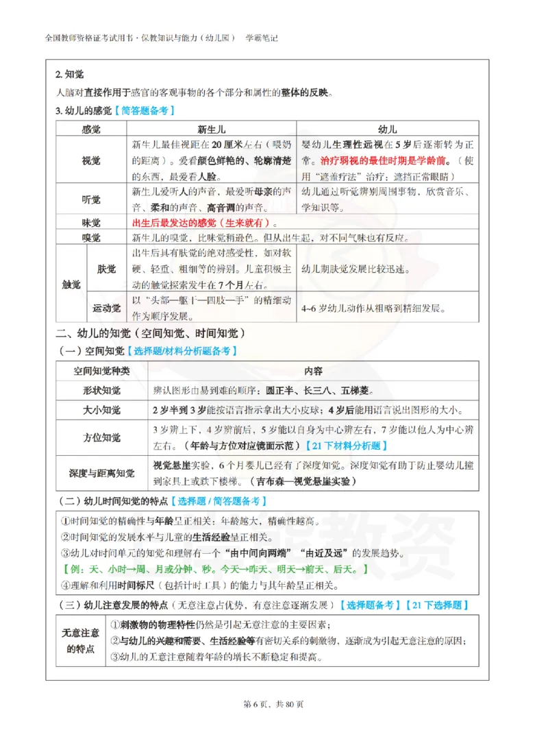 保教知识与能力（幼儿园）学霸笔记-上岸熊_4-教培资料-26年最新资料-同步更新_科一科二电子资料合集中小幼（笔记真题知识点汇总等）文件多，按需保存_04上岸熊合集