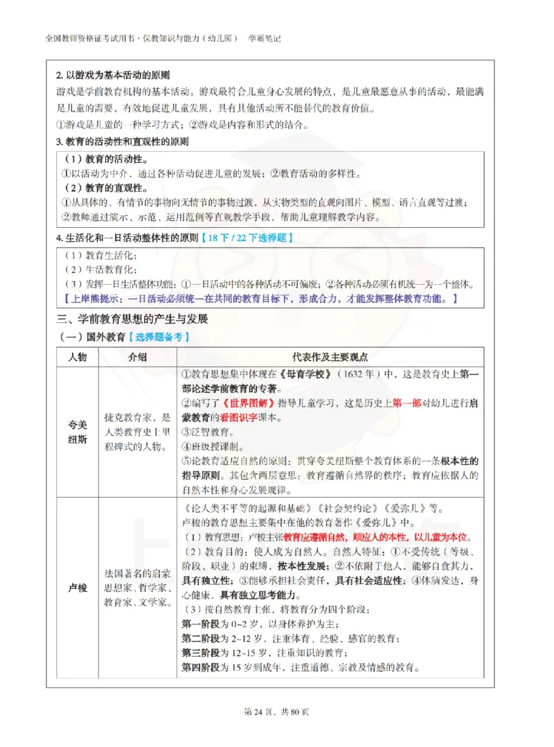 保教知识与能力（幼儿园）学霸笔记-上岸熊_4-教培资料-26年最新资料-同步更新_科一科二电子资料合集中小幼（笔记真题知识点汇总等）文件多，按需保存_04上岸熊合集