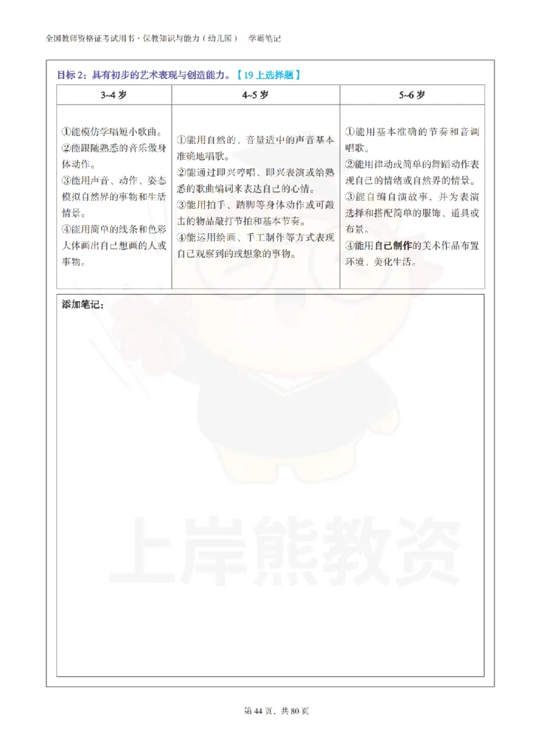 保教知识与能力（幼儿园）学霸笔记-上岸熊_4-教培资料-26年最新资料-同步更新_科一科二电子资料合集中小幼（笔记真题知识点汇总等）文件多，按需保存_04上岸熊合集