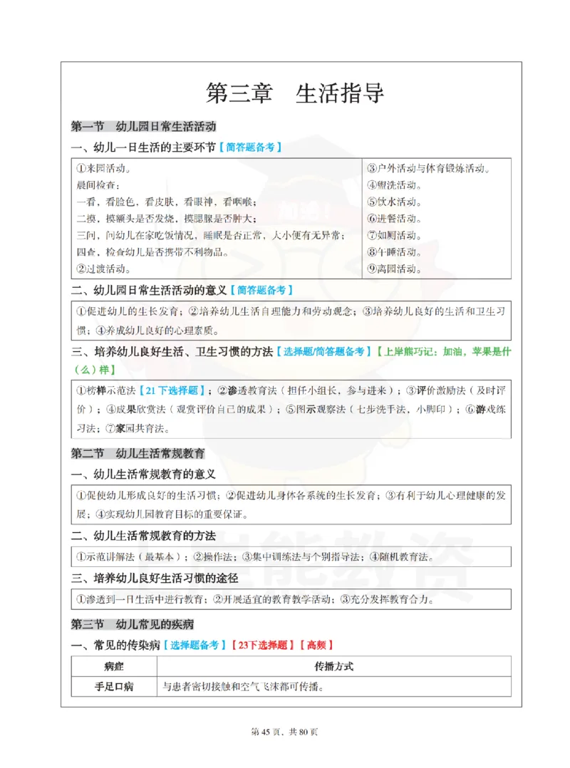 保教知识与能力（幼儿园）学霸笔记-上岸熊_4-教培资料-26年最新资料-同步更新_科一科二电子资料合集中小幼（笔记真题知识点汇总等）文件多，按需保存_04上岸熊合集
